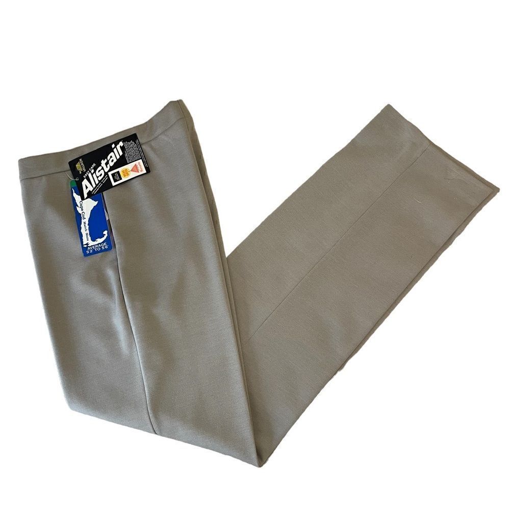 Beige Straight Leg pull on trousers vintage Cape Cod Match Mates size small NWT